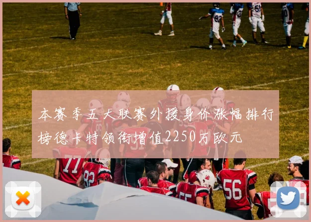 本赛季五大联赛外援身价涨幅排行榜德卡特领衔增值2250万欧元
